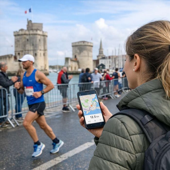 Suivre un coureur au Marathon de La Rochelle : guide pratique